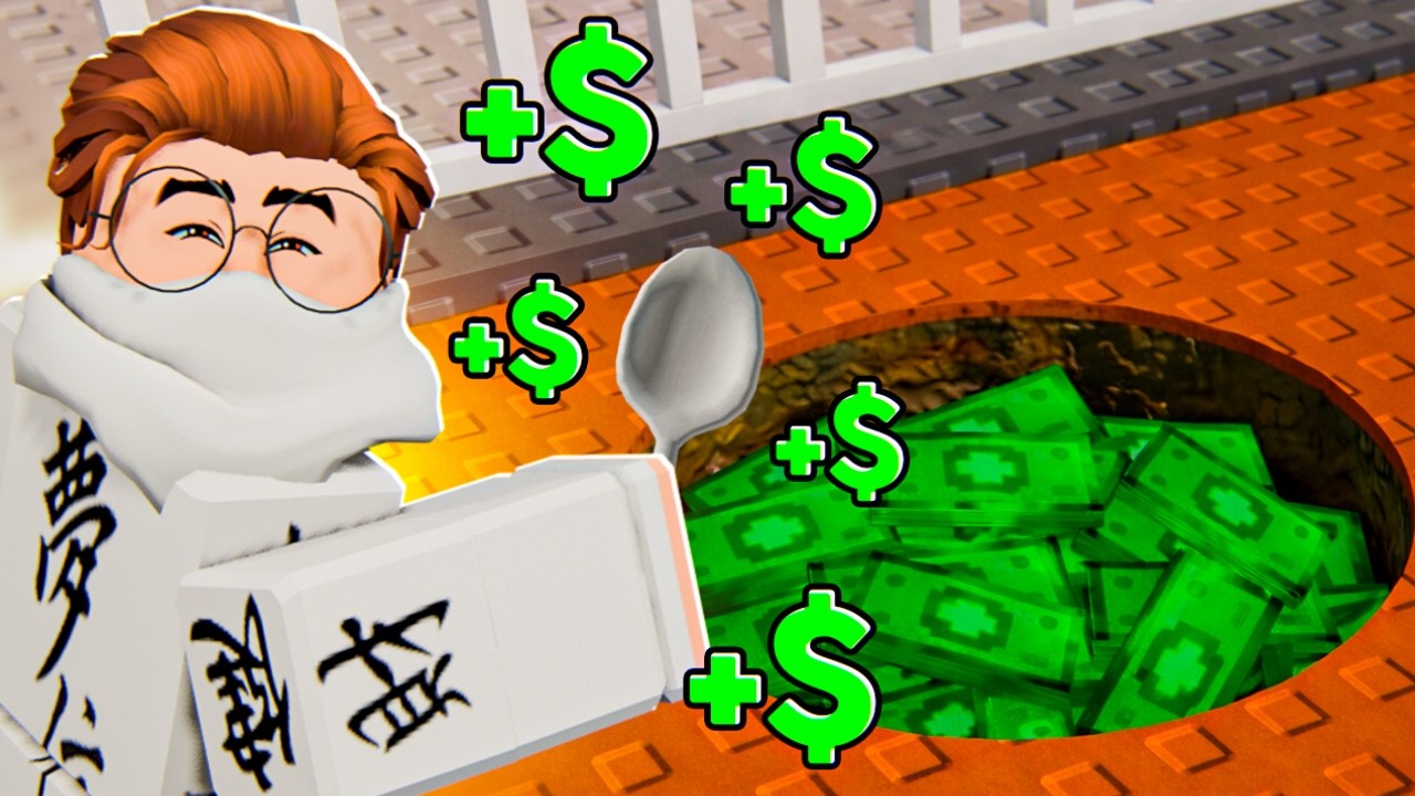 PRECISO FUGIR Da PRIS&Atilde;O Mas a CADA SEGUNDO Eu Ganho + 1 De DINHEIRO No Roblox