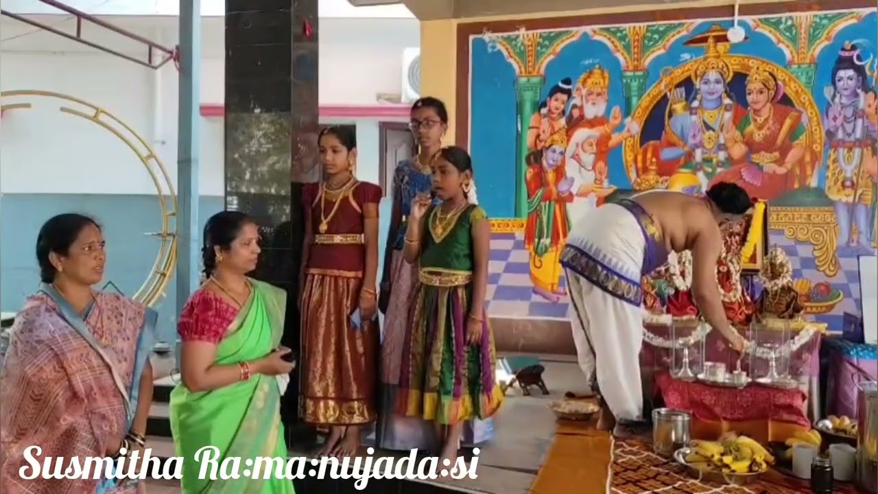 SRI VISHNU SAHASRANAMA AVADHANAM IN TEMPLE #TELUGU BASICS #BHAGAVADGITA#ALWAR CHARITRA#RAMANUJA