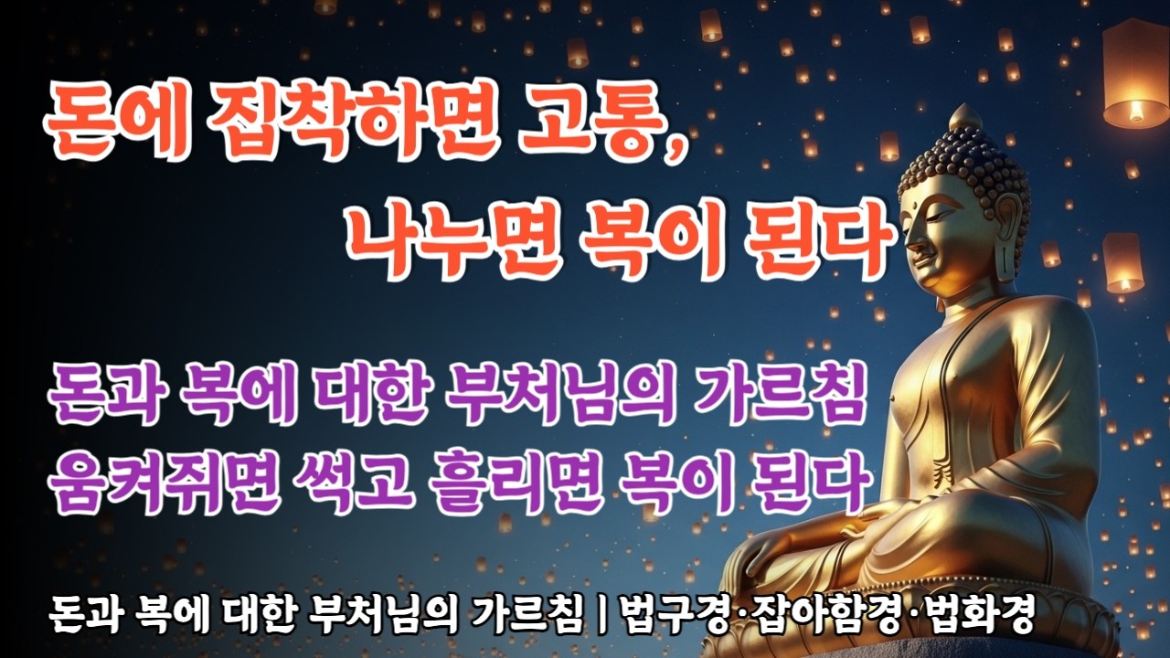 돈에 집착하면 고통, 나누면 복이 된다 | 불교의 재물관