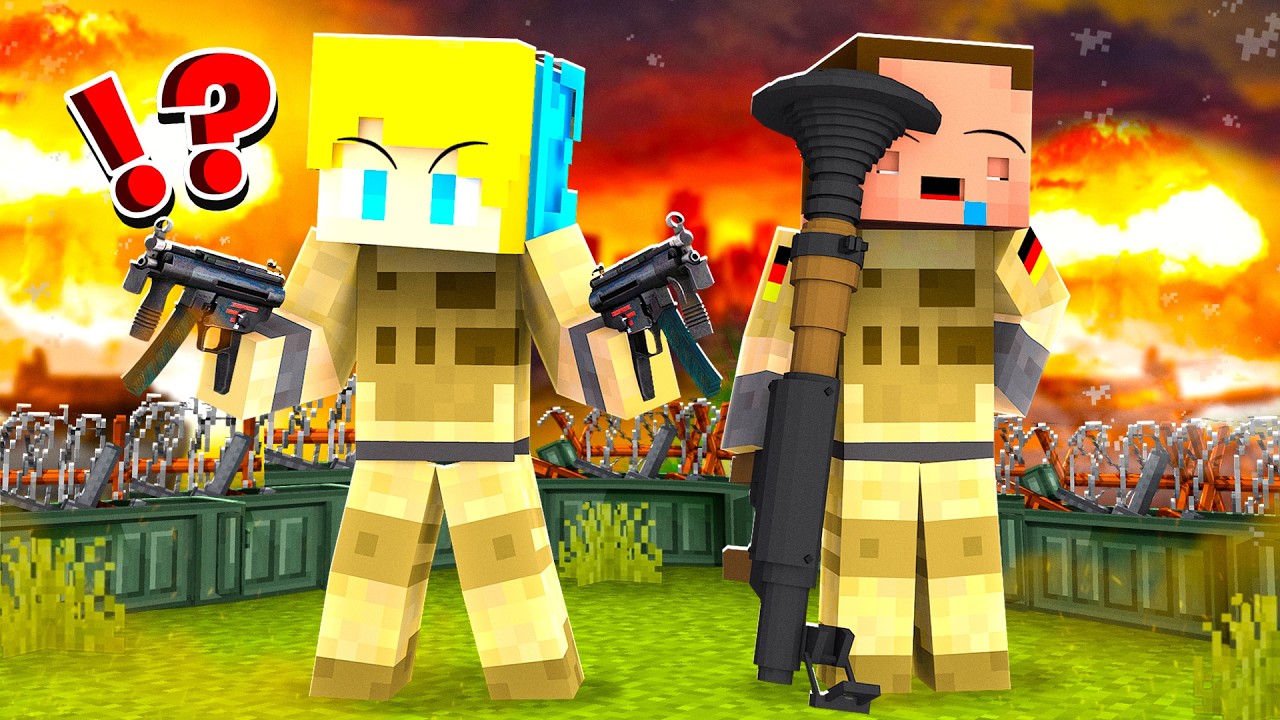 Ukri und Billy werden Soldaten und müssen in den Krieg in Minecraft!