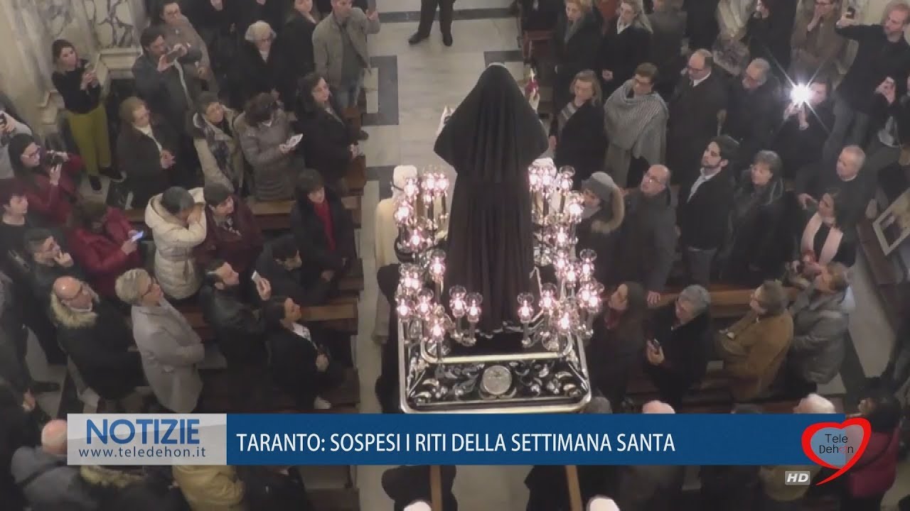 TARANTO: SOSPESI I RITI DELLA SETTIMANA SANTA