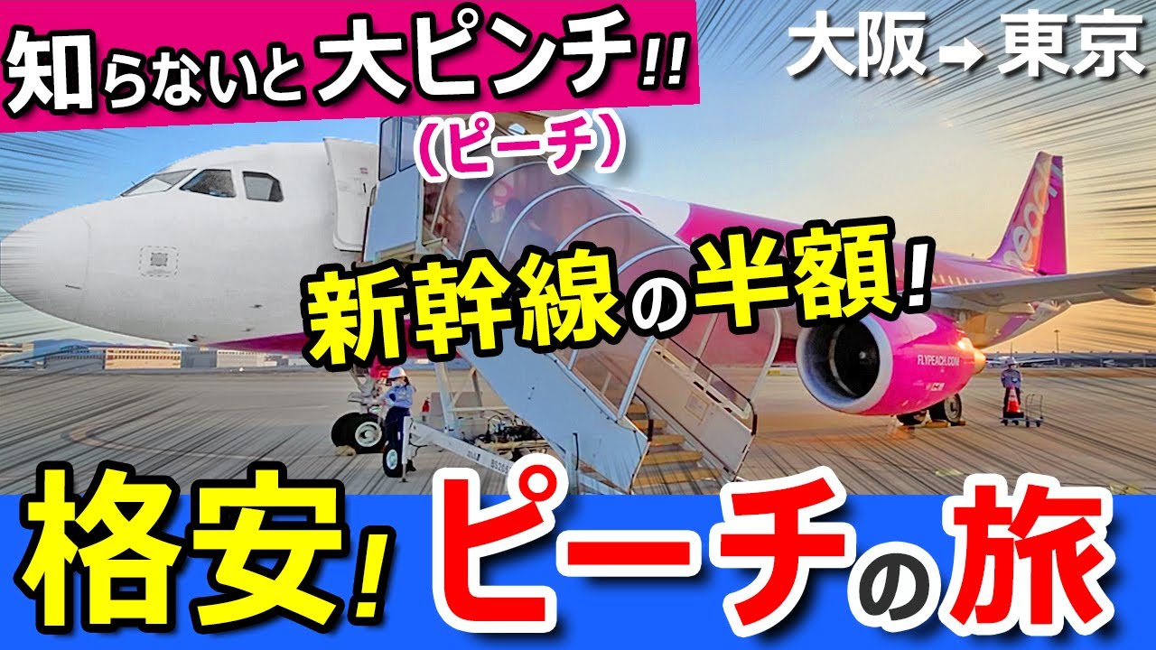 格安【大阪→東京】ピーチ航空の飛行機に乗ったら新幹線よりスゴかったｗ
