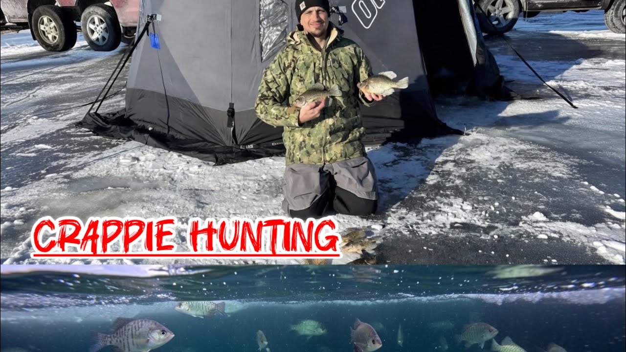 Crappie fishing overnight camping[ Long Lake Wisconsin] 