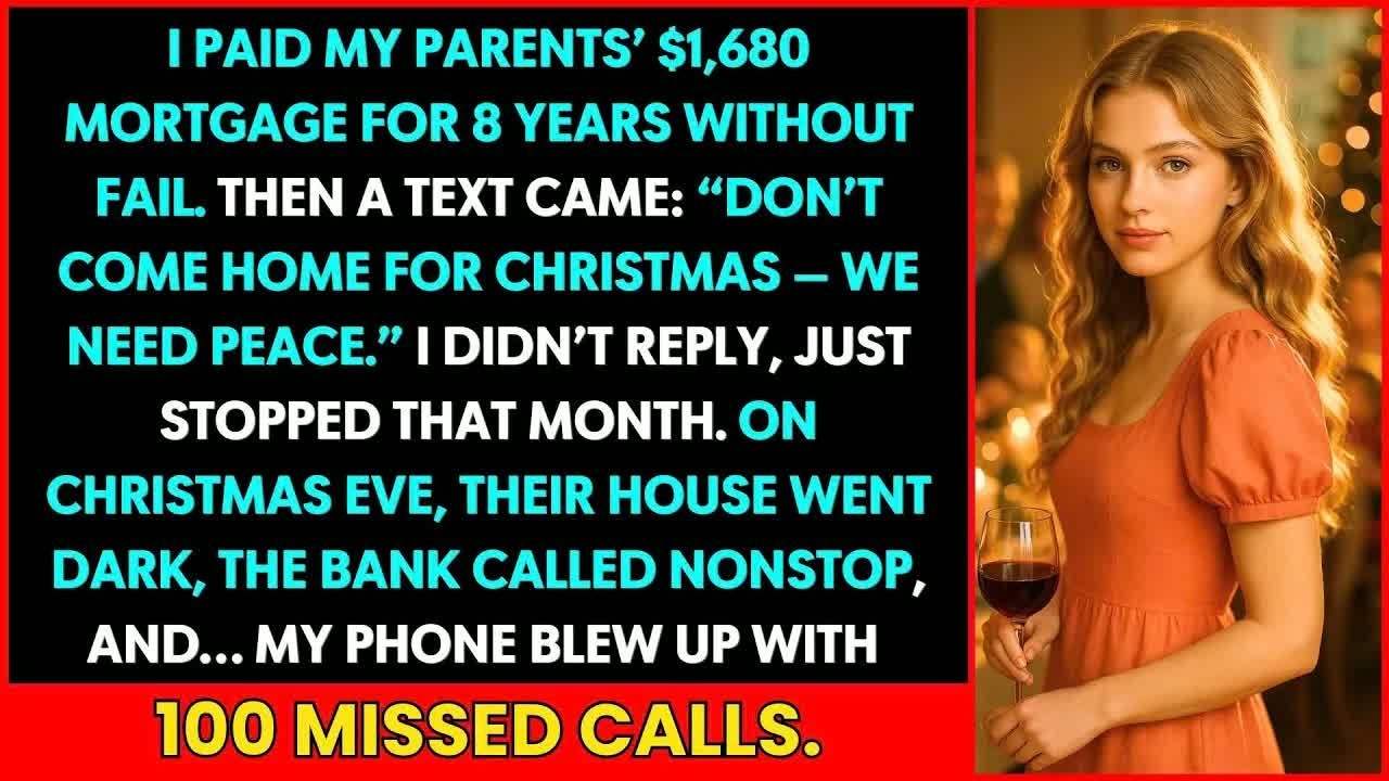 After 8 Years Paying My Parents’ Mortgage, a Christmas Text Banned Me from Home—I Stopped That M