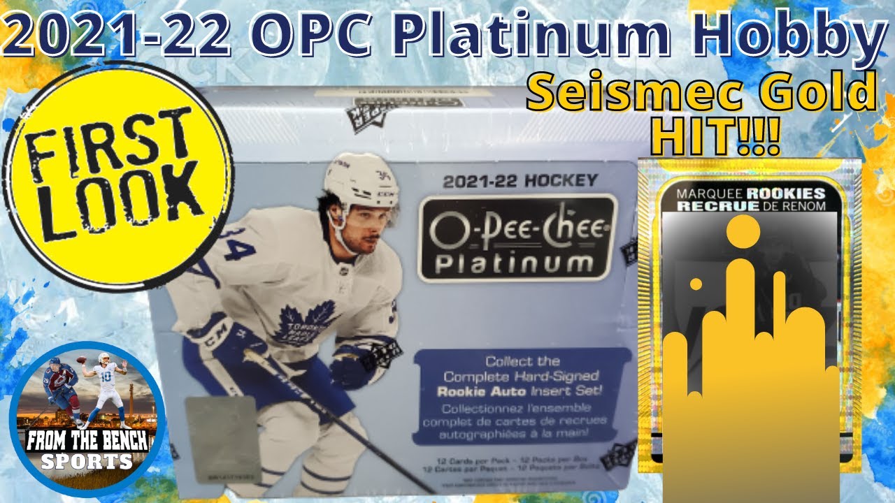 FIRST LOOK - Seismic Gold Hit /50 for 2021-22 O-Pee-Chee Platinum Hockey Hobby Box!