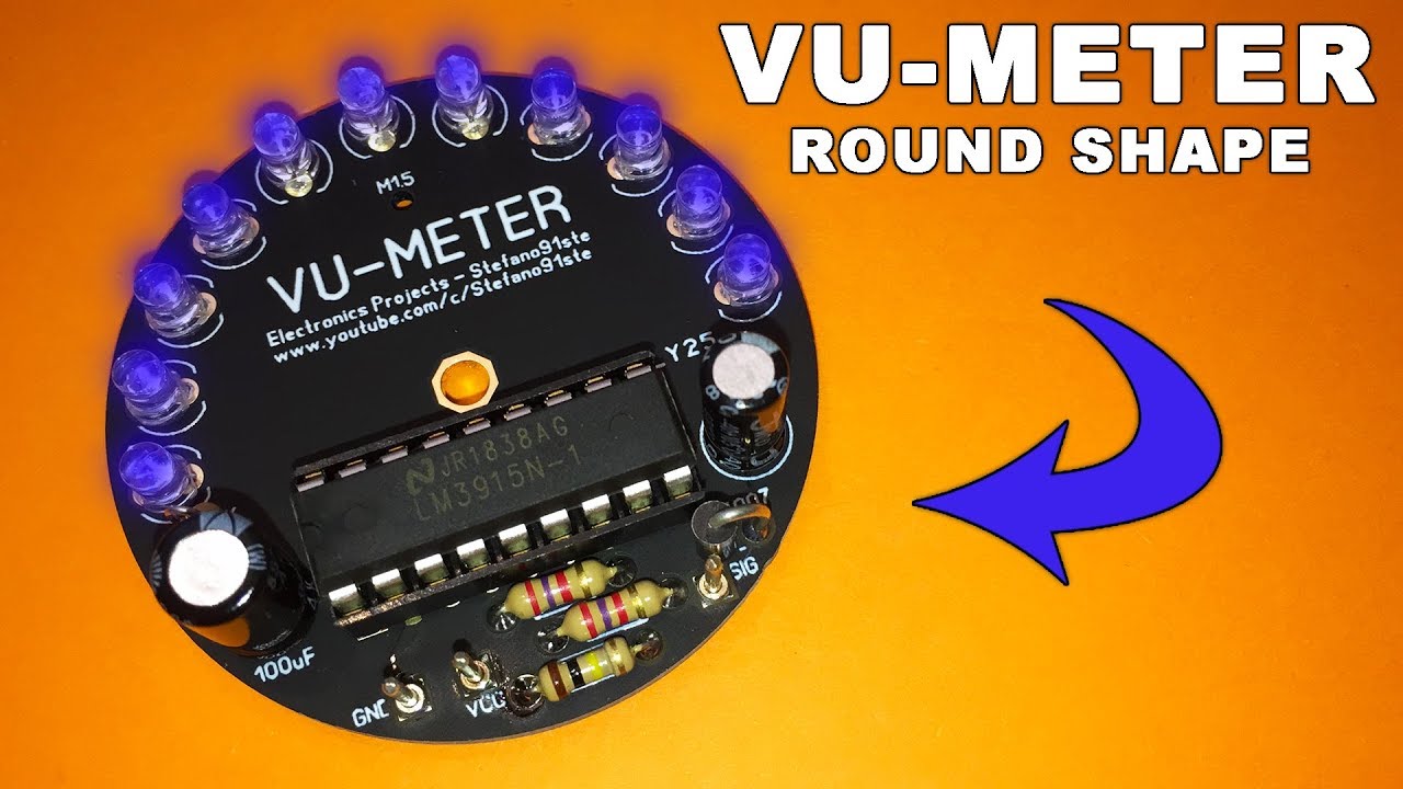 Vu-Meter 30dB Round Shape LM3915 PCB Tutorial