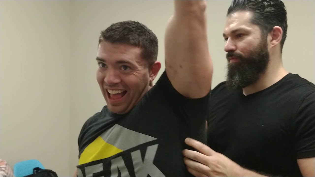 Giving my cousin his first chiropractic adjustment