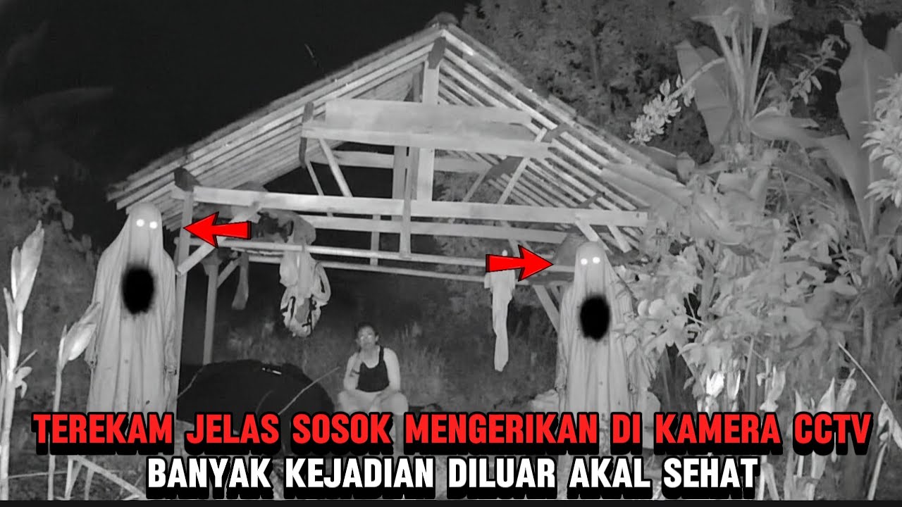 HOROR‼️TEREKAM JELAS SOSOK MENGERIKAN DI CCTV SAAT SAYA BERMALAM DI GUBUK HOROR #cctv #horror 