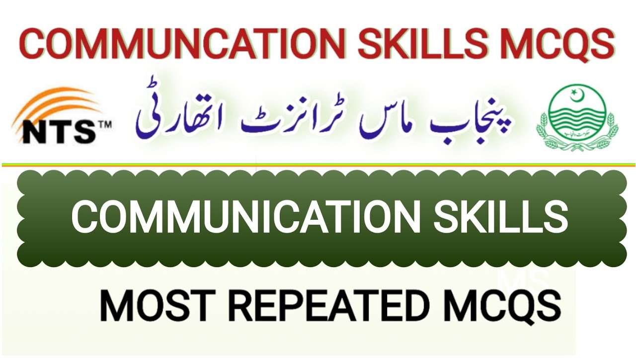Communication Skills Most Repeated Question || NTS Communication Skills Important MCQS ||