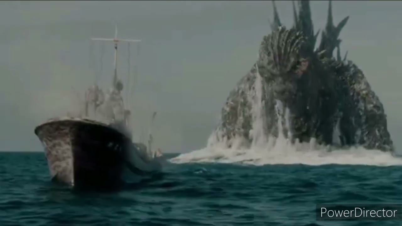 Boat chase with custom roars (Godzilla Minus One 2023)