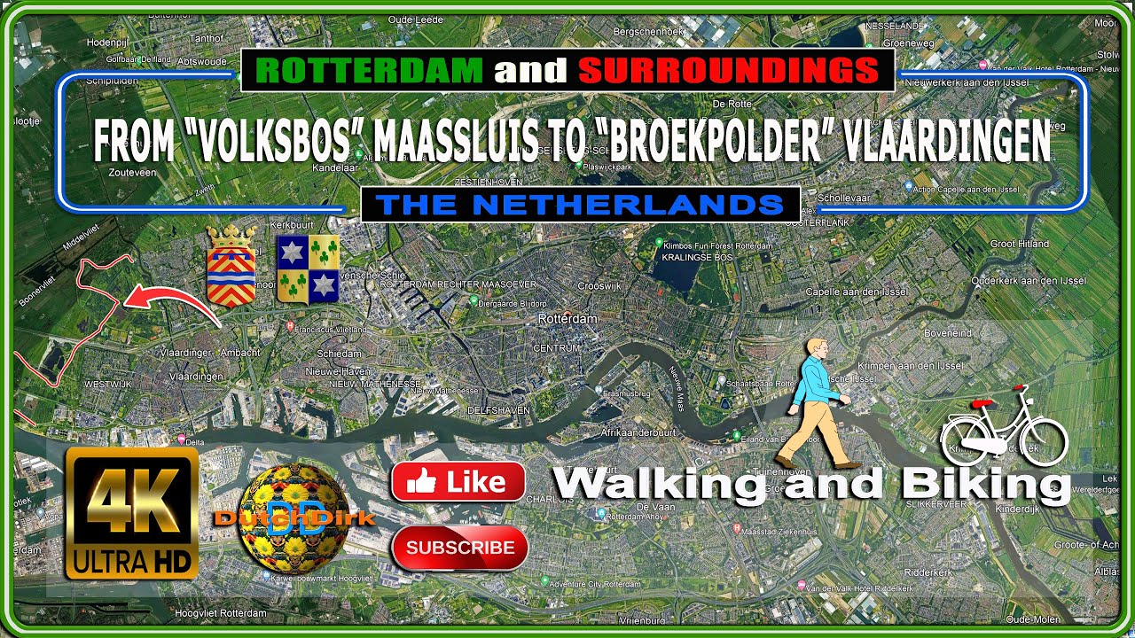 (4K) From Volksbos  Maassluis to Broekpolder Vlaardingen (The Netherlands)