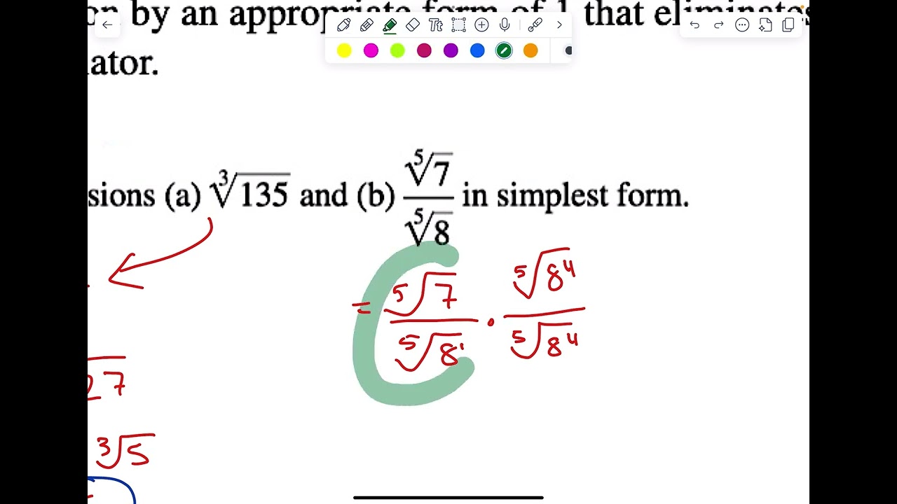 5.2 Properties of Rational Exponents & Radicals