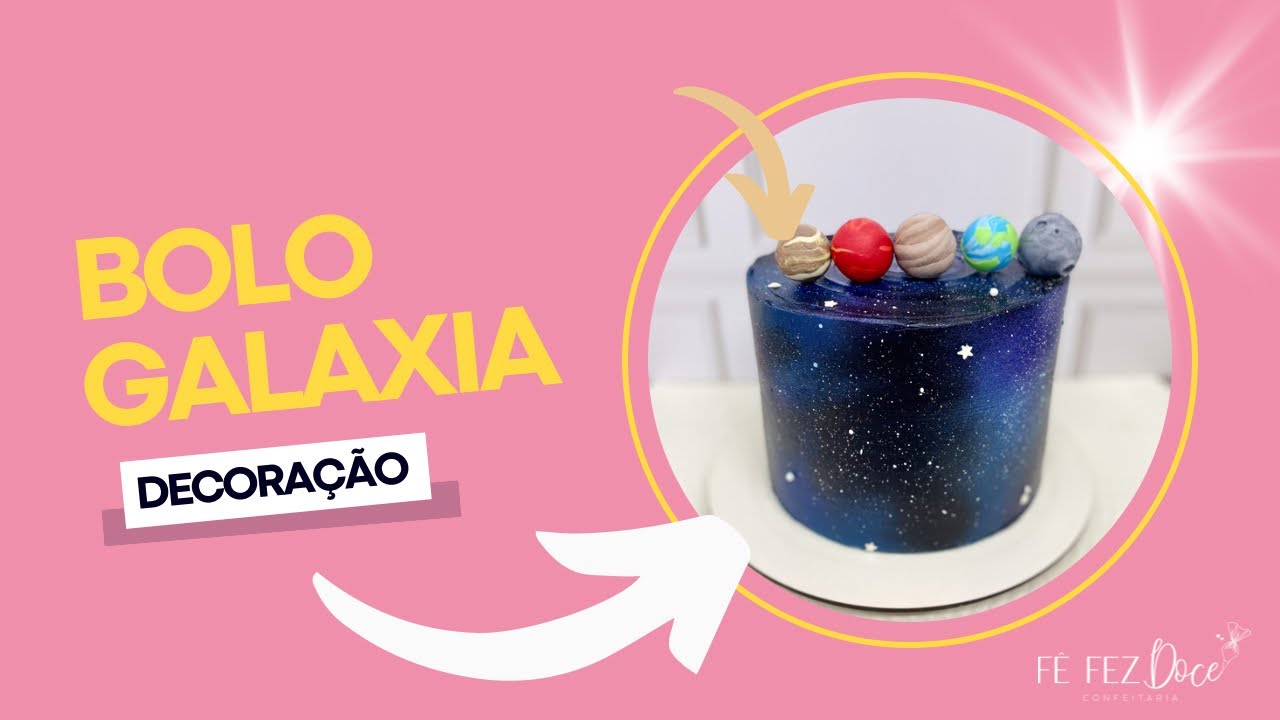 Decorando Bolo Galáxia