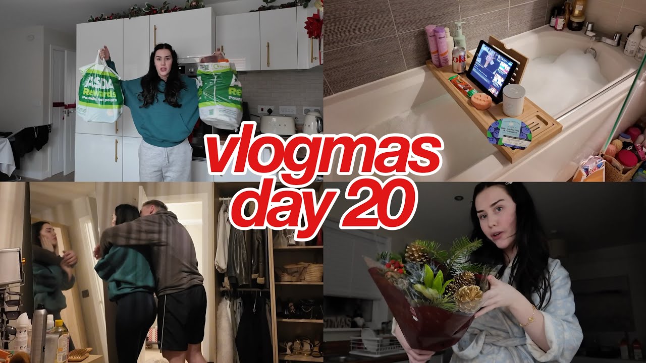 VLOGMAS DAY 20🎅🏼big xmas food shop & a needed pamper evening!!