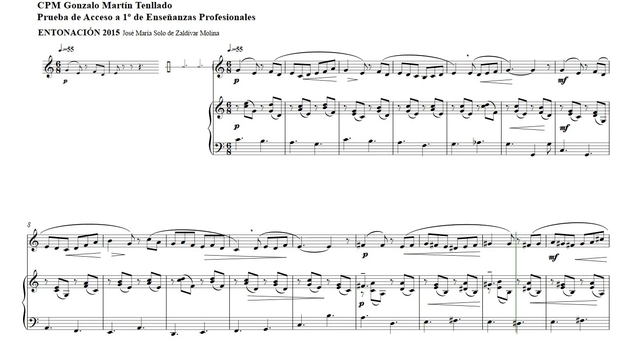 Ejercicio de entonación 2015
