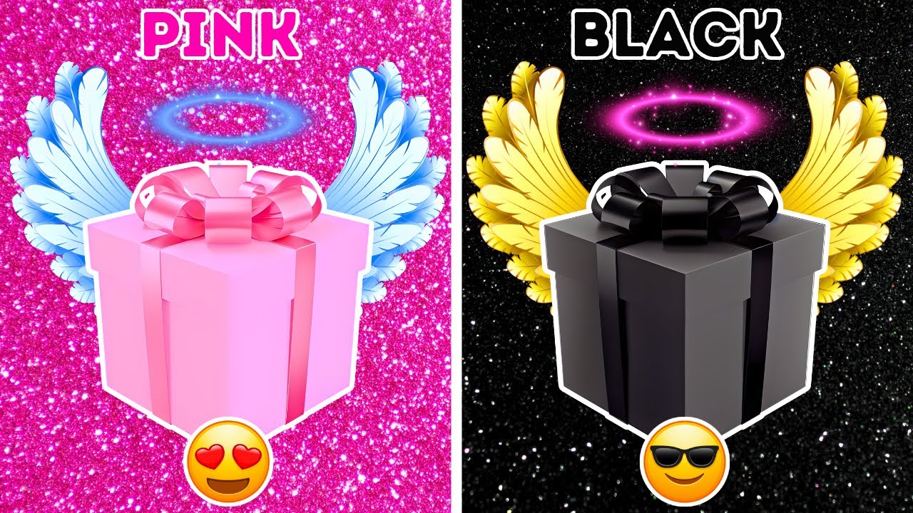 Choose Your Gift 🎁 2 Gift Box Challenge Pink or Black (GIRL VS BOY)