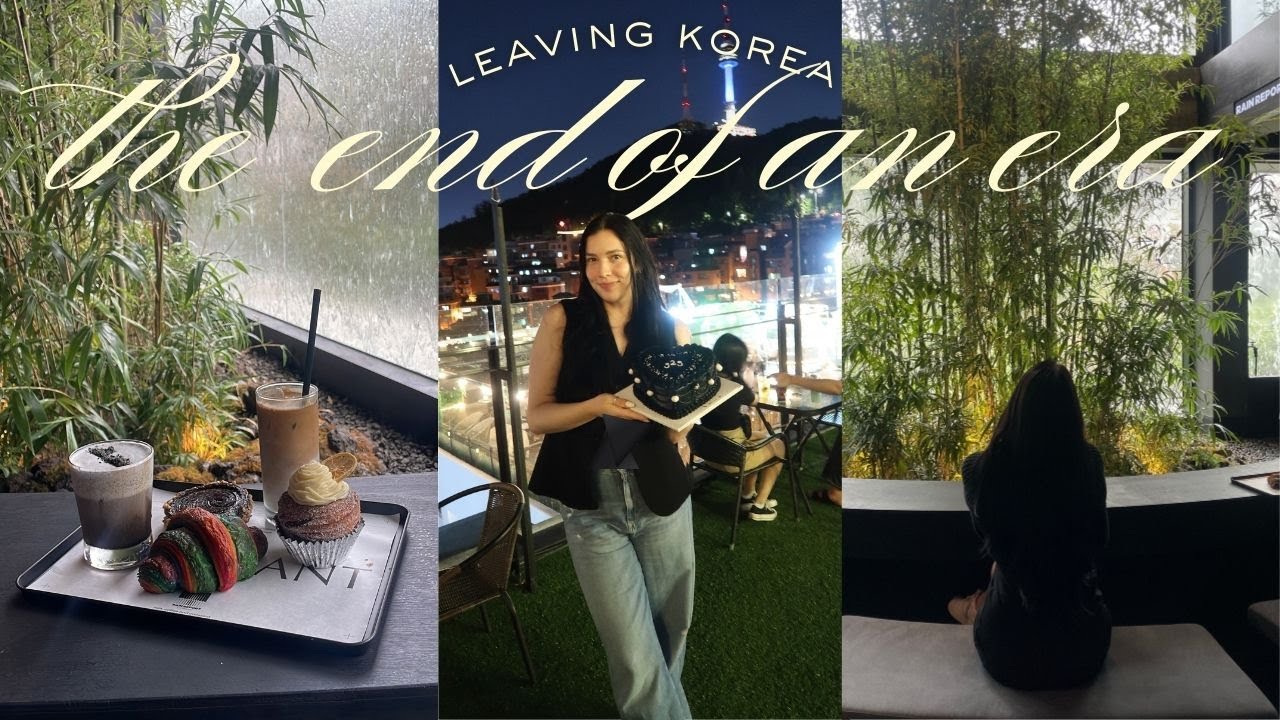 korea vlog 🇰🇷 rain report cafe, how to make friends in korea, unique toek cafe, shopping & more