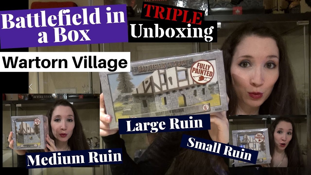 Battlefield in a Box Small Medium Large Wartorn Village Ruin Unboxing and Review