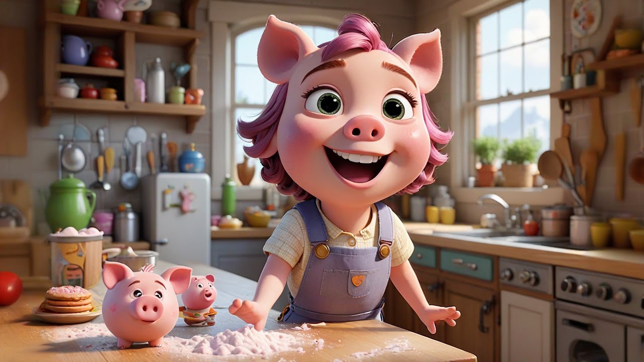 Pinky Pig Makes a Cake | Fun Animal Song for Kids | Toddler Rhymes and Learning