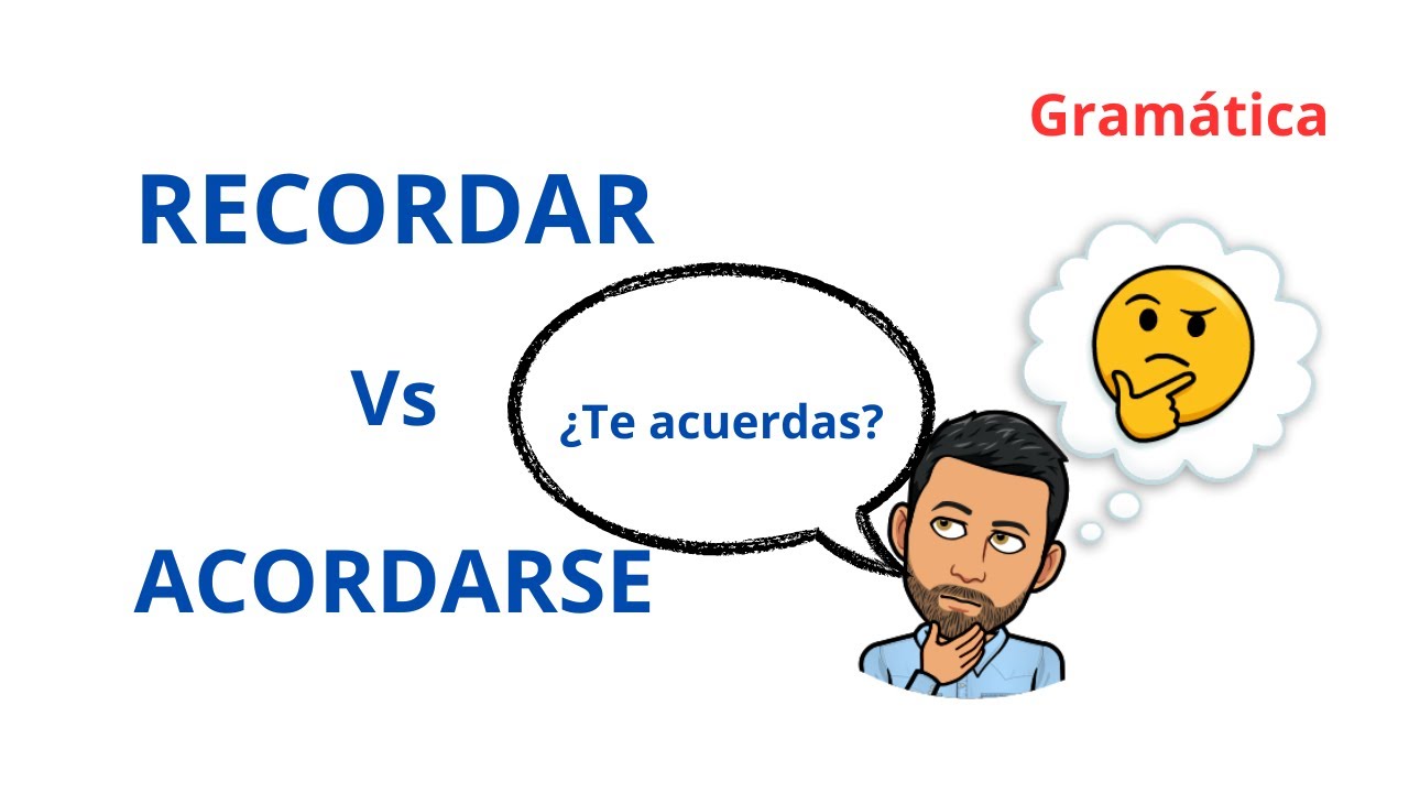 ✅RECORDAR Vs ACORDARSE en Español✅. (Remember, recall, remaind) 💯Gramática💯 Learn Spanish