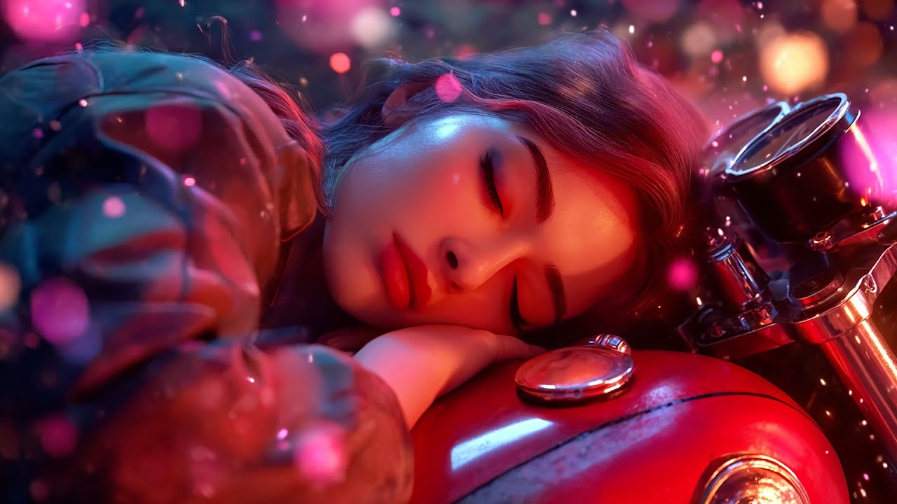 Heal Your Mind in the Neon Glow 💜 Relaxing Deep Sleep Music for Stress Relief & Instant Peace