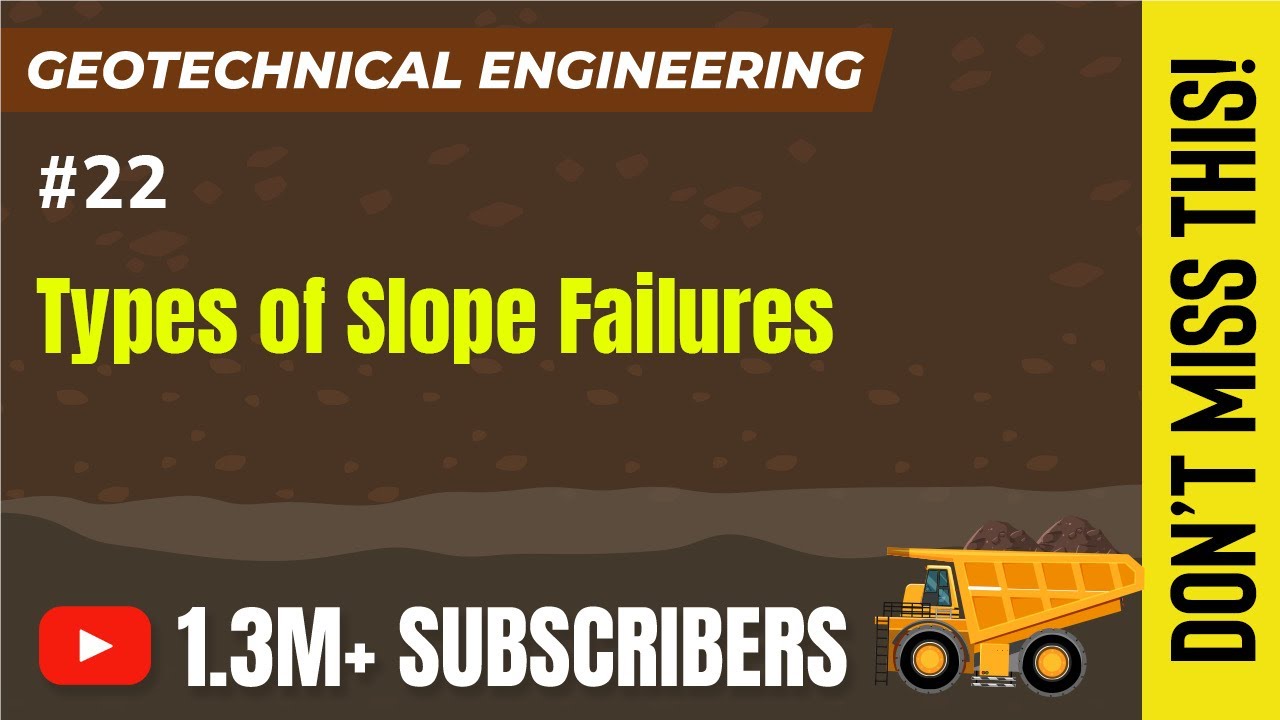 Types of slope Failures | Stability of Slopes | Geotechnical Engineering - GATE