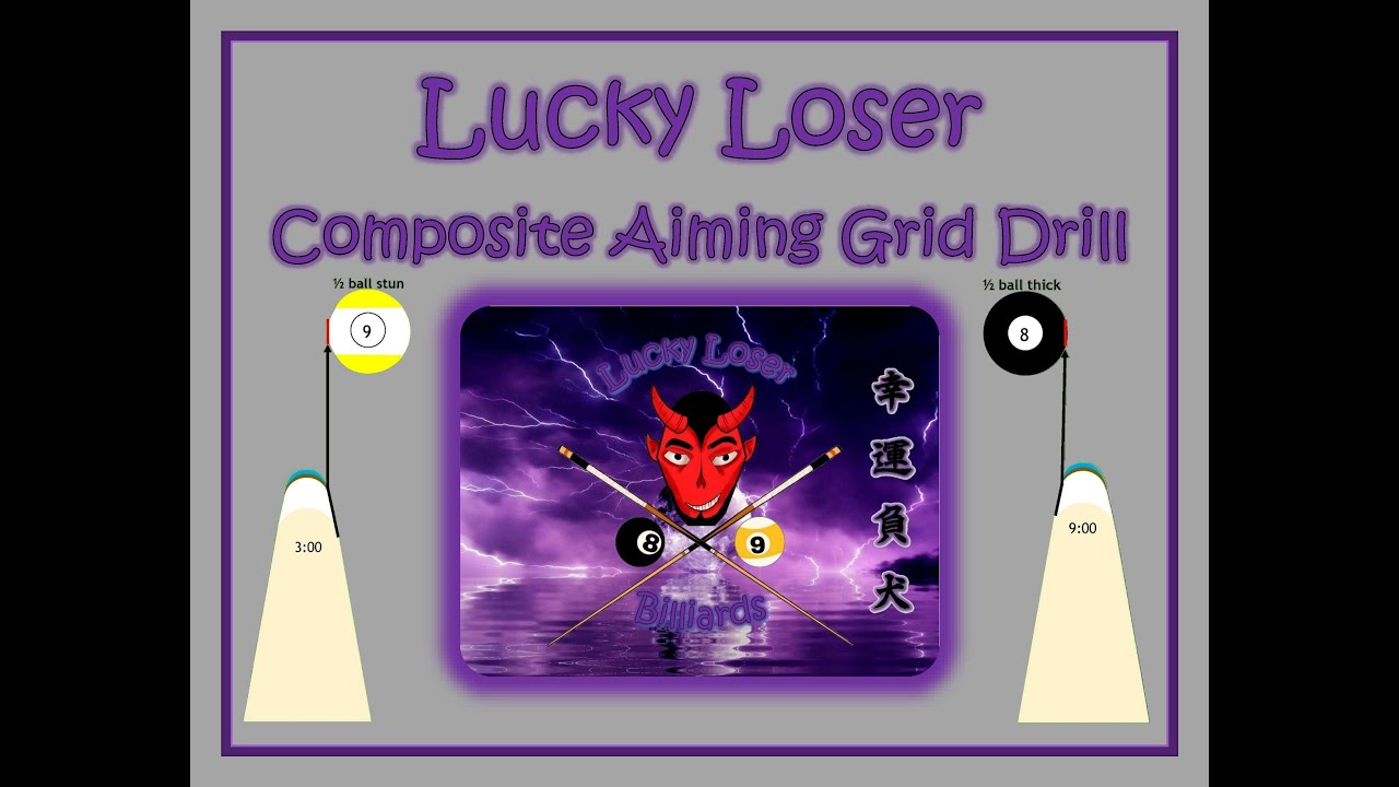 Lucky Loser Composite Aiming System Basic Grid Drill PoolDawg