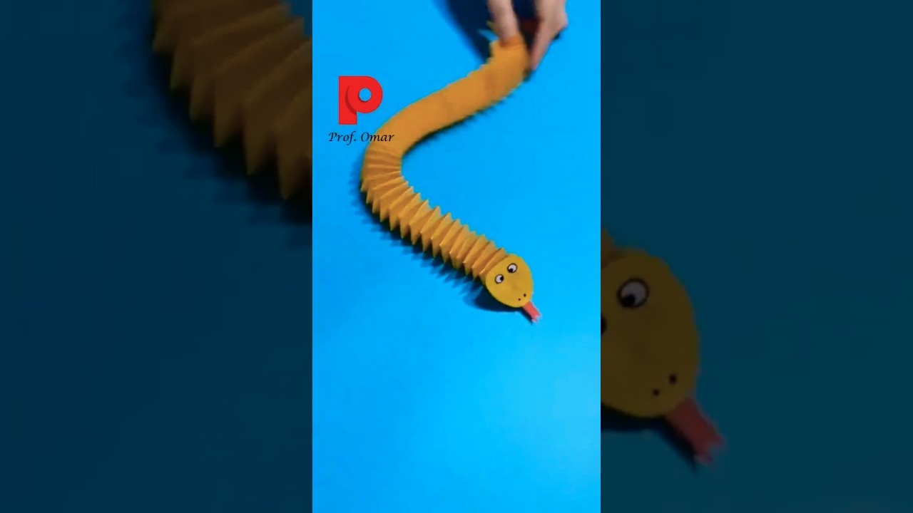 Serpiente con movimiento -  origami #manualidades #diy #craft