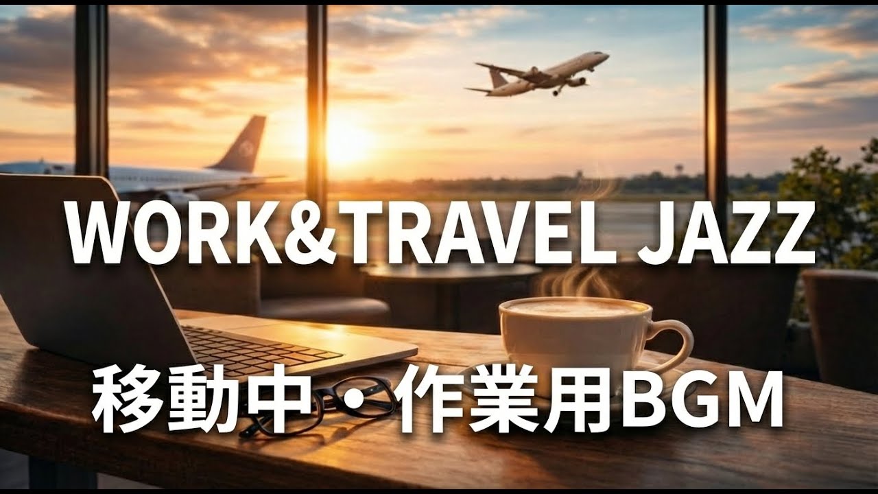 【作業用BGM】Cafe Jazz for Work & Travel｜移動中・旅先で集中できるカフェジャズBGM｜ピアノ＆サックス