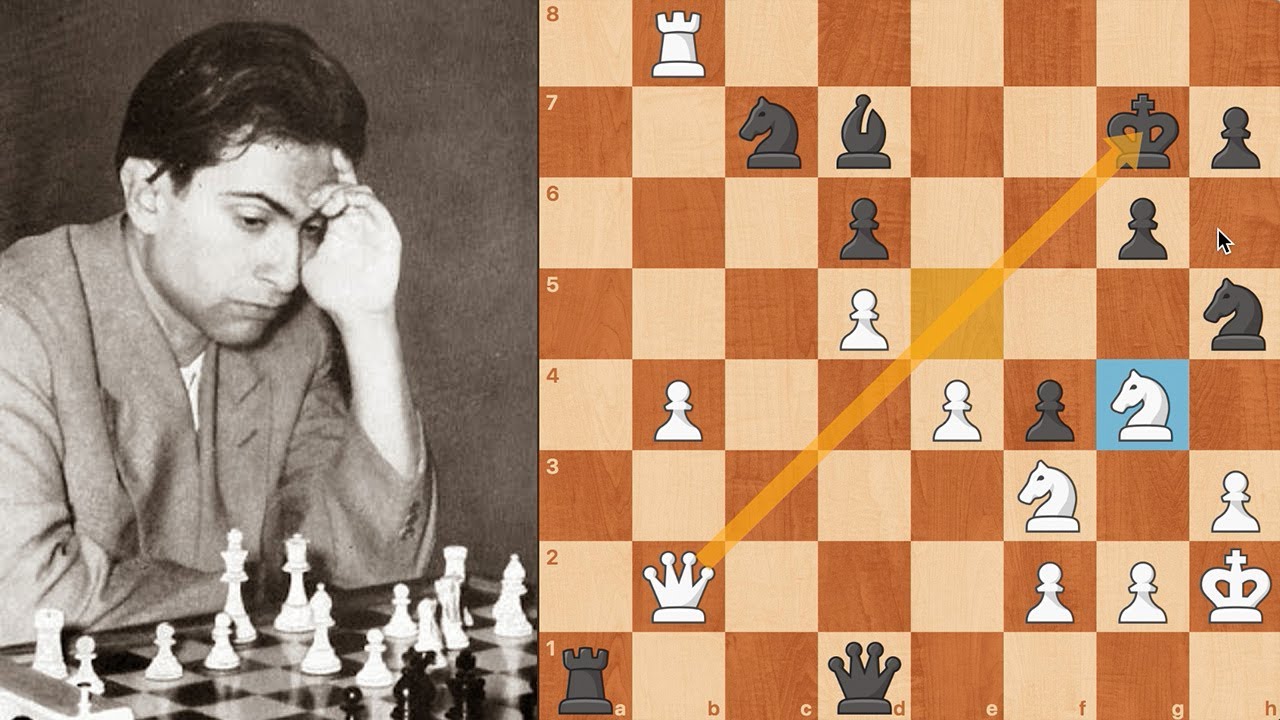 🛑 Mikhail Tal sacrifica todo en brillante partida de Ajedrez vs Jóhann Hjartarson