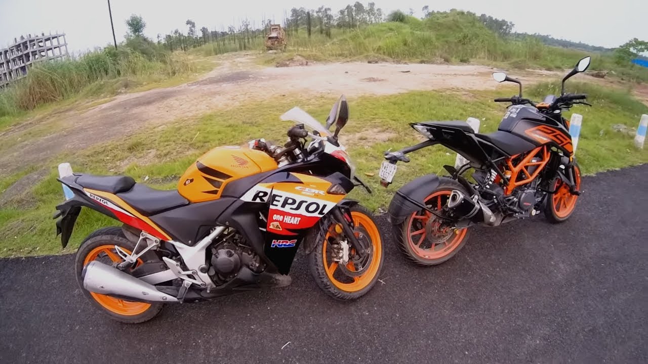 KTM Duke 250 Bs6 vs Honda CBR 250r Accleration Test