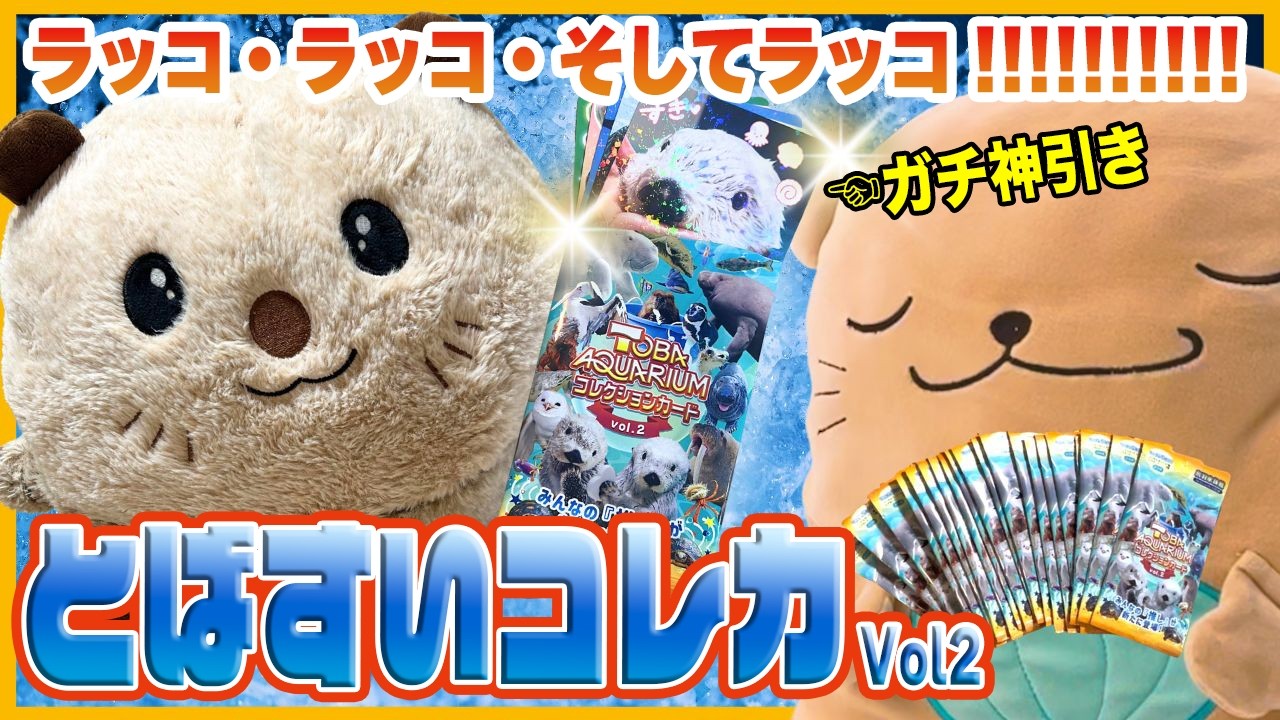 【激アツ】鳥羽水族館「とばすいコレカ第2弾」20パック大大大開封＆超超超神引きで狂うラッコたち【TOBA AQUARIUMコレクションカードvol.2】