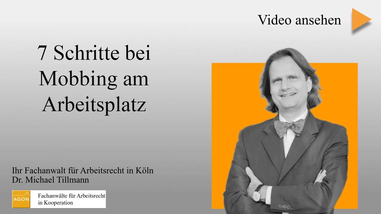 7 Schritte bei Mobbing am Arbeitsplatz