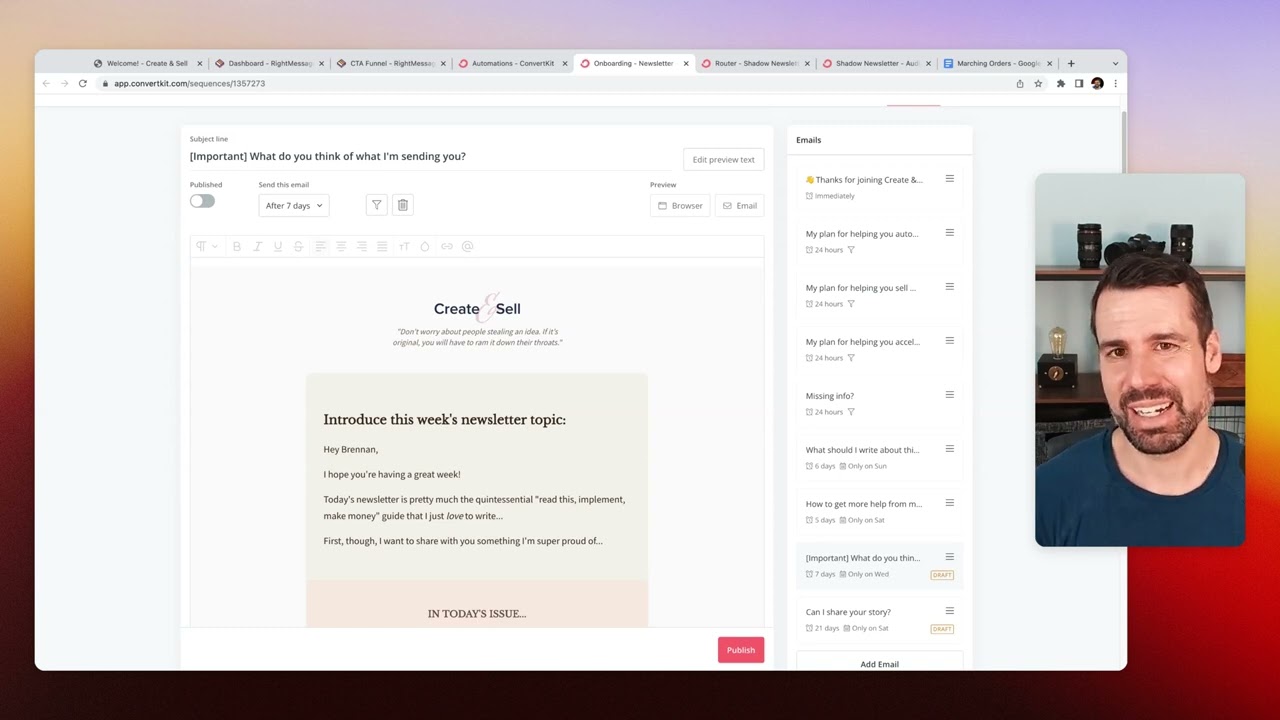 [Behind the scenes] How I set up my Welcome Sequence and Evergreen Newsletter