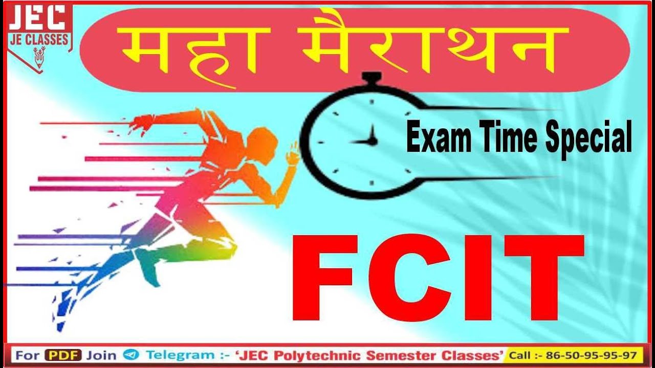 Fundamentals of Computer and Information Technology EXAM Time महा-मैराथन Class BY JE CLASSES Meerut
