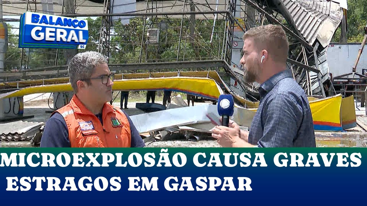 Microexplosão causa graves estragos em Gaspar