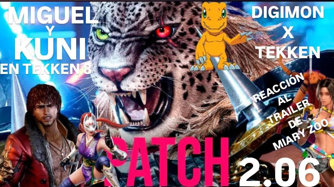 NOTICIAS DE TEKKEN (MIGUEL Y KUNIMITSU en Tekken 8, HARADA SE VA, MIARY ZOO Trailer, UPDATE 2.06)