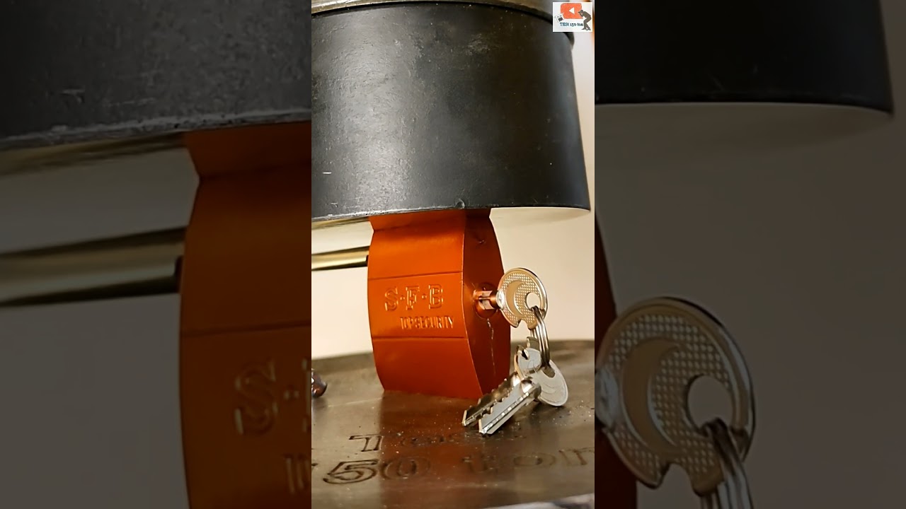 Kł&oacute;dka 🔒 zgniatana od boku 👀 z kluczykiem :) ile wytrzyma nacisku ❓  Kł&oacute;dka SFB Top Security