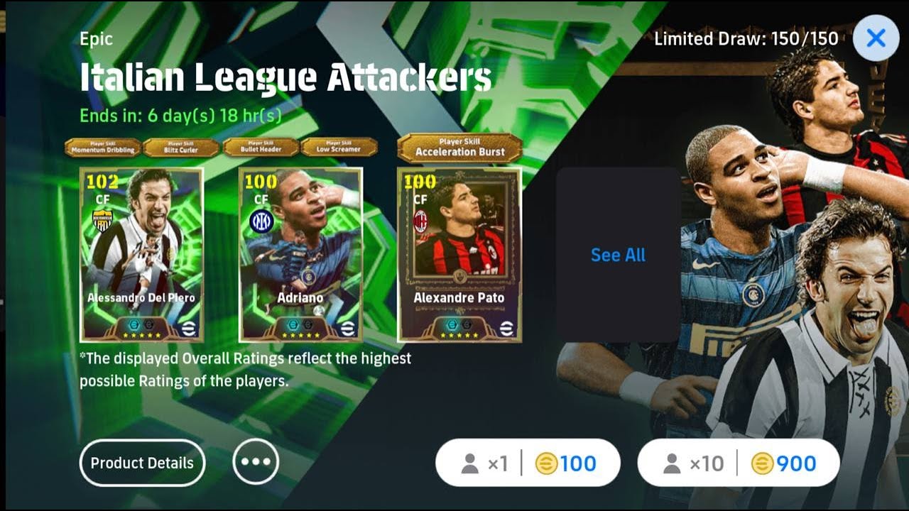 Del piero , Adriano & Pacho pack opening + gameplay Harkunozim efootball !