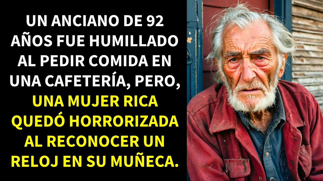 ANCIANO DE 92 AÑOS FUE HUMILLADO AL PEDIR COMIDA EN UNA CAFETERÍA, PERO, UNA MUJER RICA QUEDÓ...
