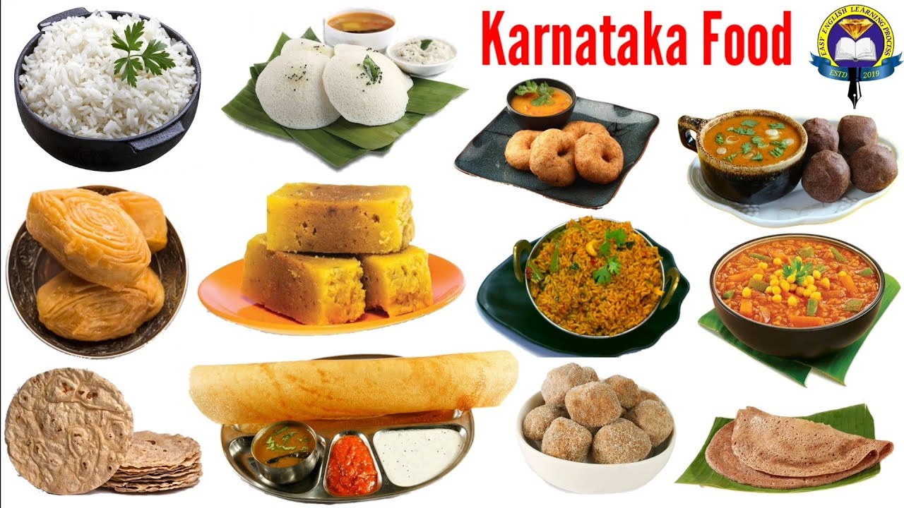 Karnataka Food | Karnataka India Food | English Vocabulary With Picture | EasyEnglishLearningProcess