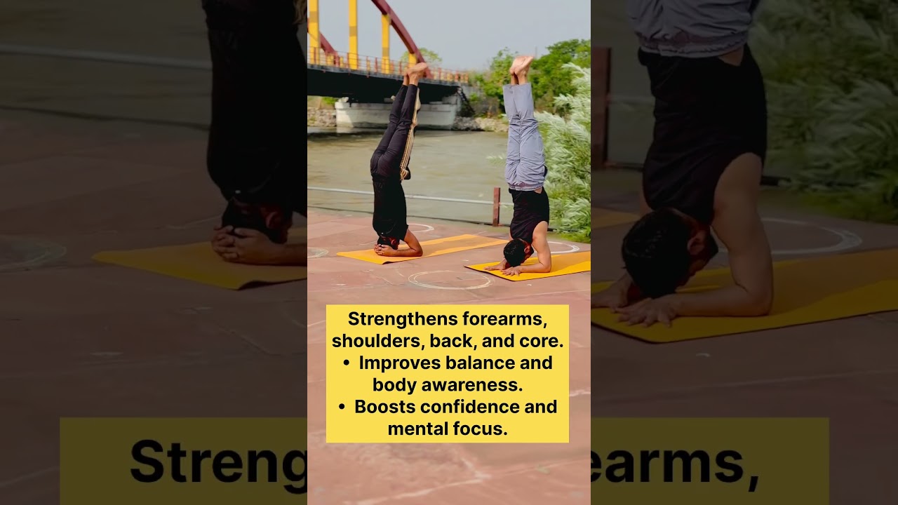 A headstand, known as sirsasana in yoga, is an inversion pose 
