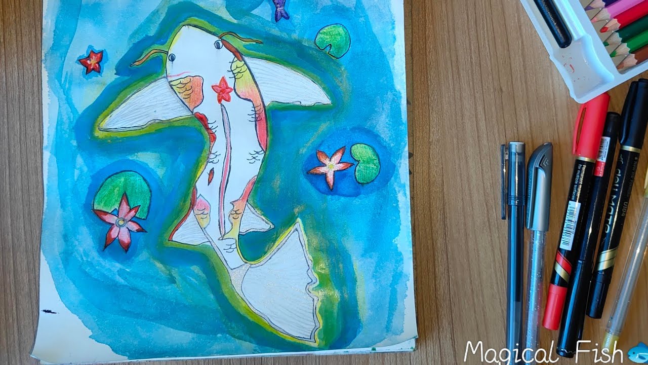 Draw a magical✨ fish with me🚤