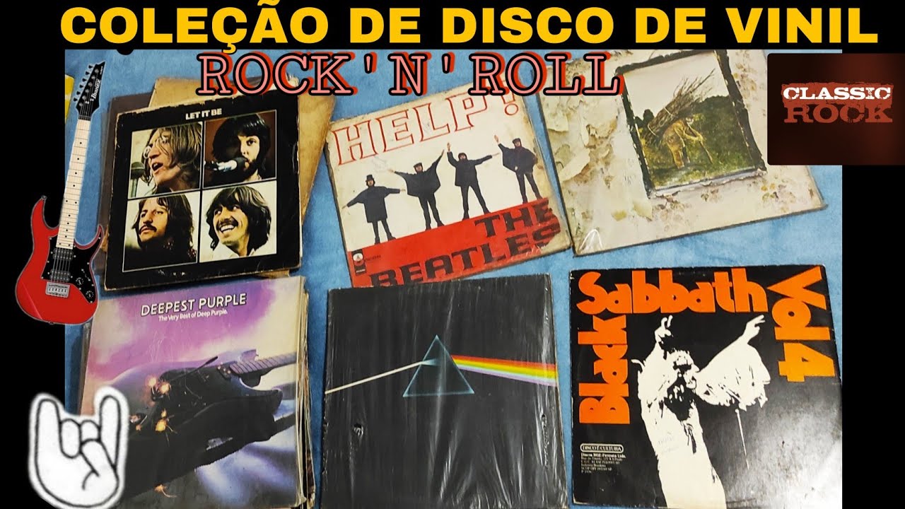 Coleção de discos de vinil Rock and Roll / Fred Toys