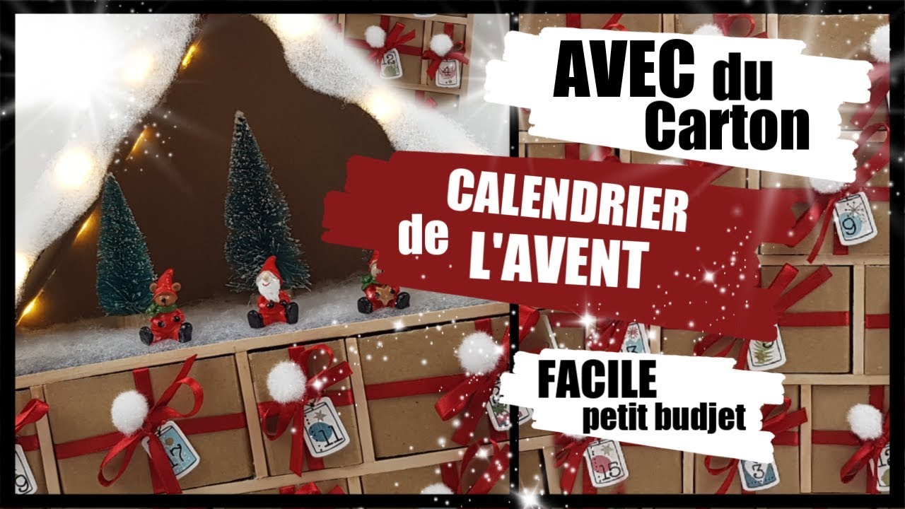 FABRIQUE TON CALENDRIER DE L'AVENT AVEC DU CARTON
