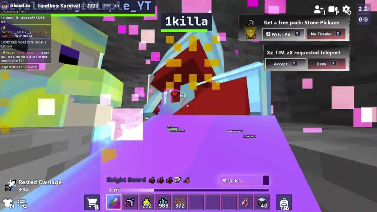 Playing In Bloxd io New Update In 2222