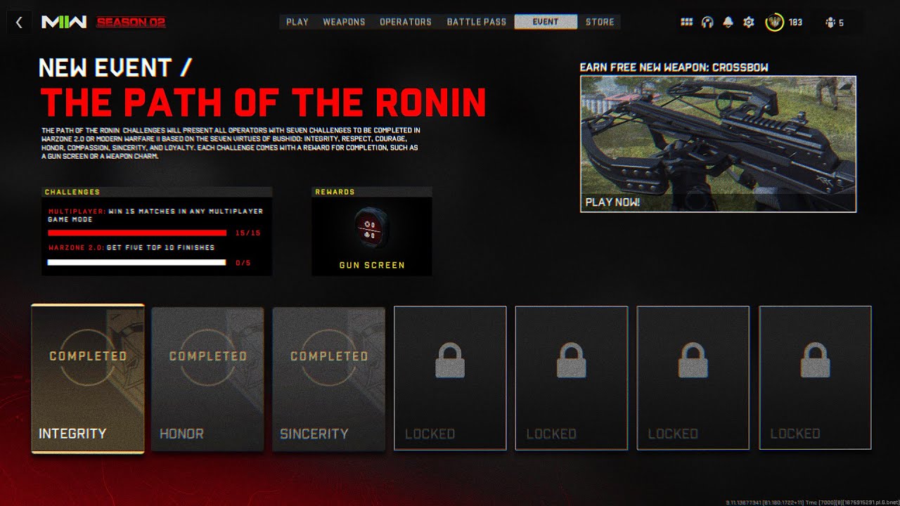 This NEW Modern Warfare 2 Event Unlocks a FREE Weapon&hellip; (Path Of The Ronin Season 2 Challenges)