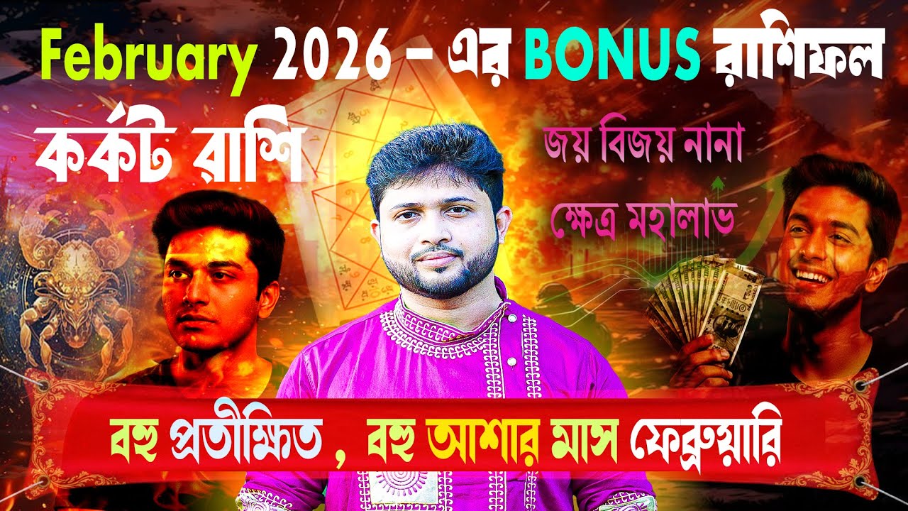 কর্কট রাশি (cancer )। ফেব্রুয়ারী মাসের বোনাস রিডিং । নাক্ষত্রিক বিচার । February | Bonus cancer  ।