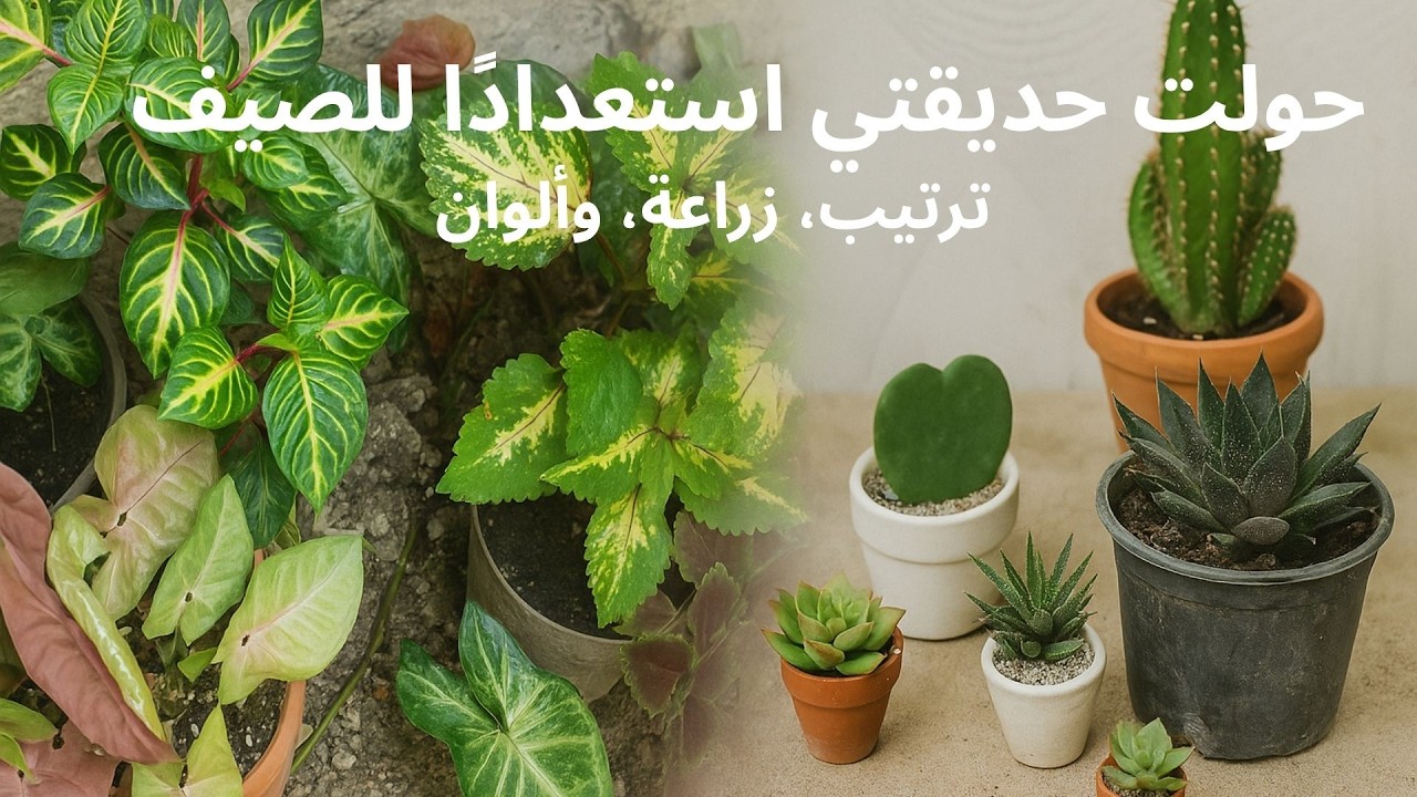 هكذا أستعد لفصل الصيف في حديقتي# ترتيب النباتات حسب الضوء و احتياجات النباتات! 🌞🌸