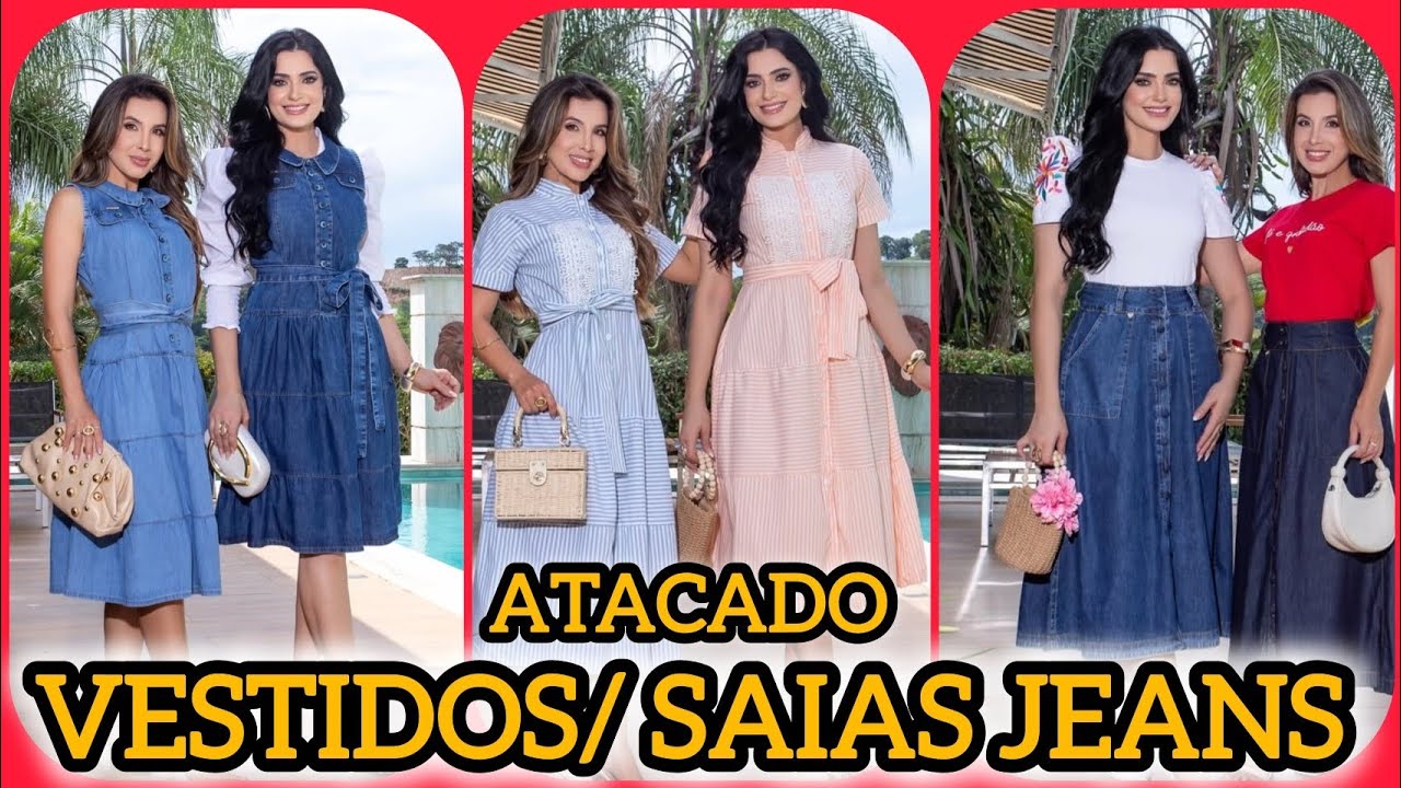 VESTIDOS/ SAIAS JEANS ✅ PROVADOR FASHION COM MICHELE NEHME 🌹✨ #vestidos #moda #modamodesta 